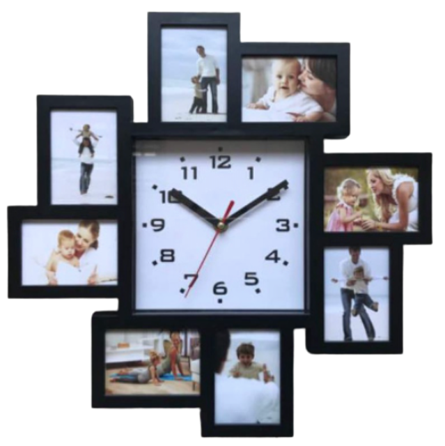 MERIDIENT Jam Dinding Frame Foto 1